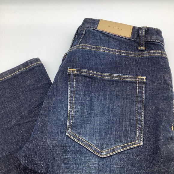 mnml Mens Button Fly Jeans Blue Size 32 x 33 - Picture 1 of 7